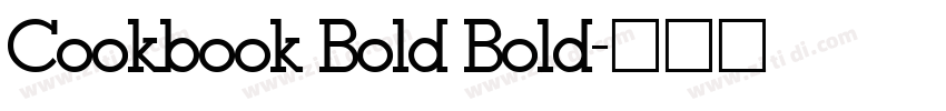 Cookbook Bold Bold字体转换